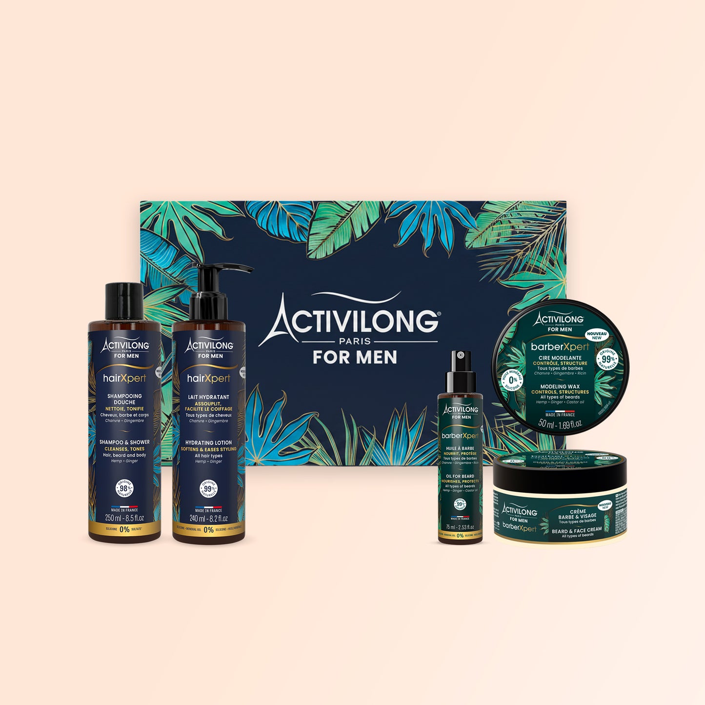 Coffret Beauté Homme Cheveux & Barbe - Activilong For Men